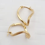 Load image into Gallery viewer, 18K Real Gold Twisted Oval Earring Set
