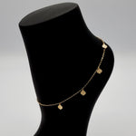 Load image into Gallery viewer, 18K Real Gold Hanging Leaf Anklet
