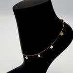 Load image into Gallery viewer, 18K Real Gold Hanging Leaf Anklet
