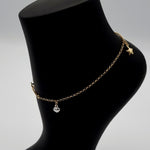 Load image into Gallery viewer, 18K Real Gold Hanging Star Anklet
