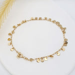 Load image into Gallery viewer, 18K Real Gold Linked Hanging Round Anklet
