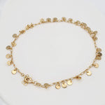 Load image into Gallery viewer, 18K Real Gold Linked Hanging Round Anklet
