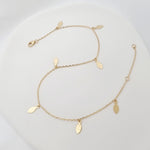 Load image into Gallery viewer, 18K Real Gold Hanging Oval Drop Anklet
