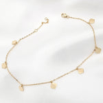 Load image into Gallery viewer, 18K Real Gold Hanging Leaf Anklet
