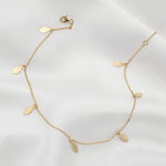 Load image into Gallery viewer, 18K Real Gold Hanging Oval Drop Anklet
