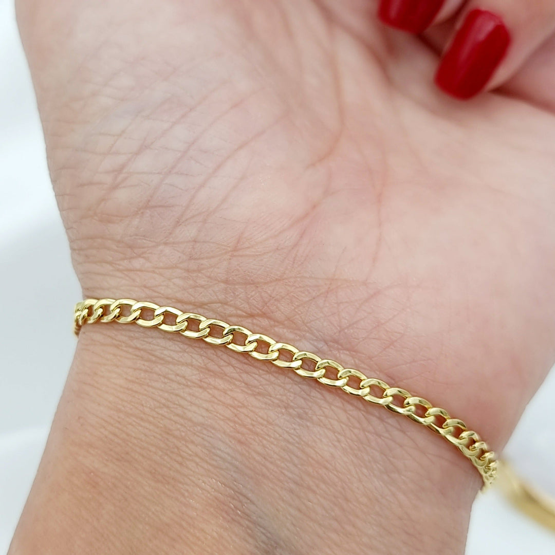 18K Real Gold Linked Bracelet
