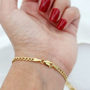 18K Real Gold Linked Bracelet