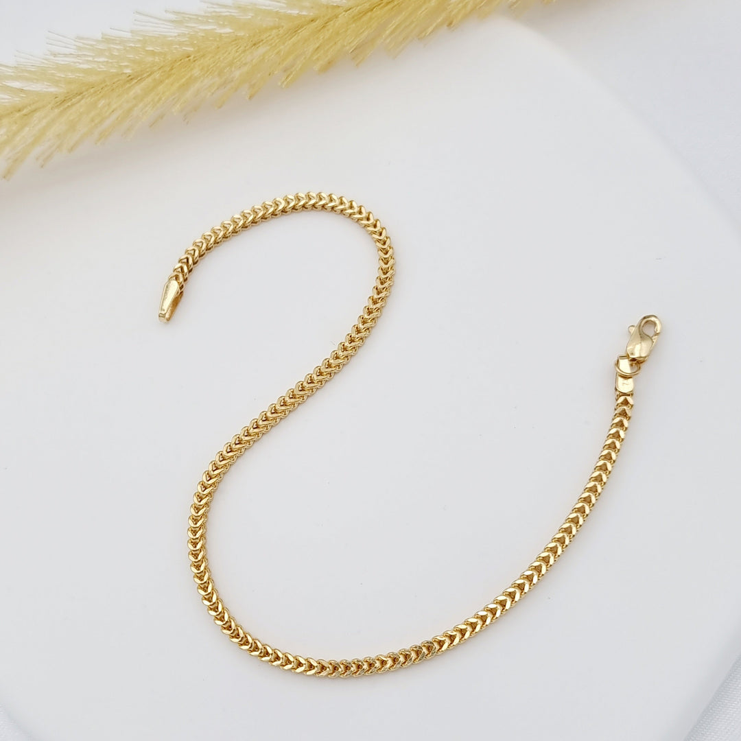 18K Real Gold Arrow Bracelet