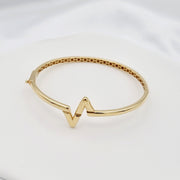 18K Real Gold Elegant Beat Bangle