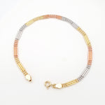Load image into Gallery viewer, 18K Pure Gold 3 Color Bracelet
