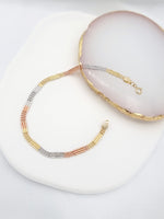 Load image into Gallery viewer, 18K Pure Gold 3 Color Bracelet
