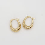 Load image into Gallery viewer, 18K Real Gold Oval Earring Set
