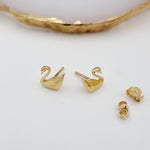 Load image into Gallery viewer, 18K Real Gold Swan Earring Set

