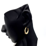 Load image into Gallery viewer, 18K Real Gold Oval Earring Set
