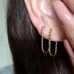 Load image into Gallery viewer, 18K Real Gold Hook Earring Set
