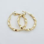 Load image into Gallery viewer, 18K Real Gold Twisted Round Earring Set
