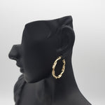 Load image into Gallery viewer, 18K Real Gold Twisted Round Earring Set
