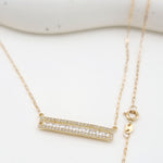 Load image into Gallery viewer, 18K Real Gold White Long Stone Necklace
