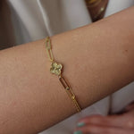 Load image into Gallery viewer, 18K Real Gold Elegant Flower Bracelet