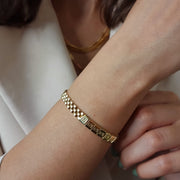 18K Real Gold Thick Belt Bracelet