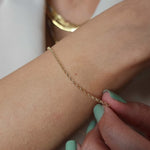 Load image into Gallery viewer, 18K Real Gold Thin C.P Linked Bracelet