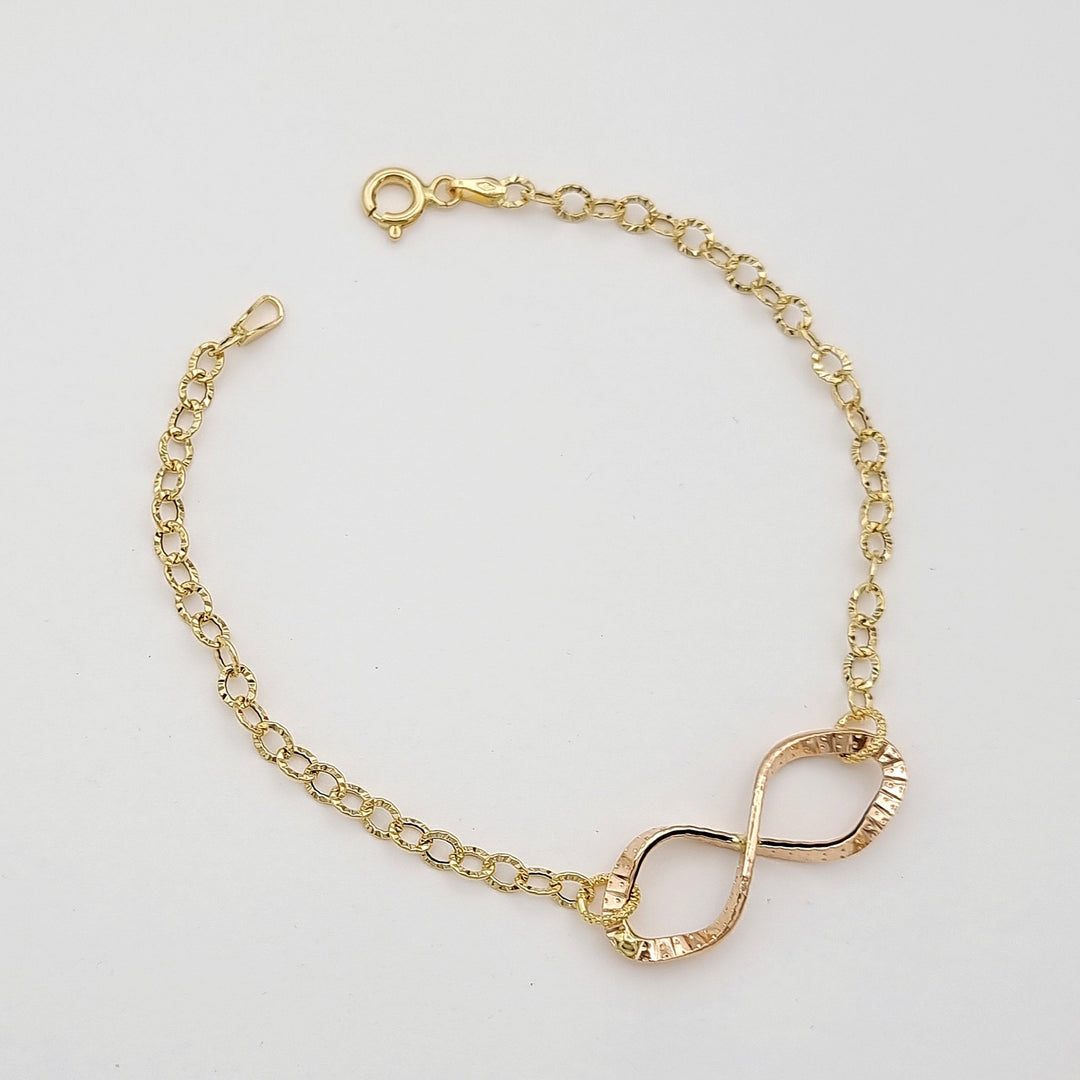18K Real Gold Infinity Bracelet