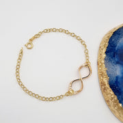 18K Real Gold Infinity Bracelet