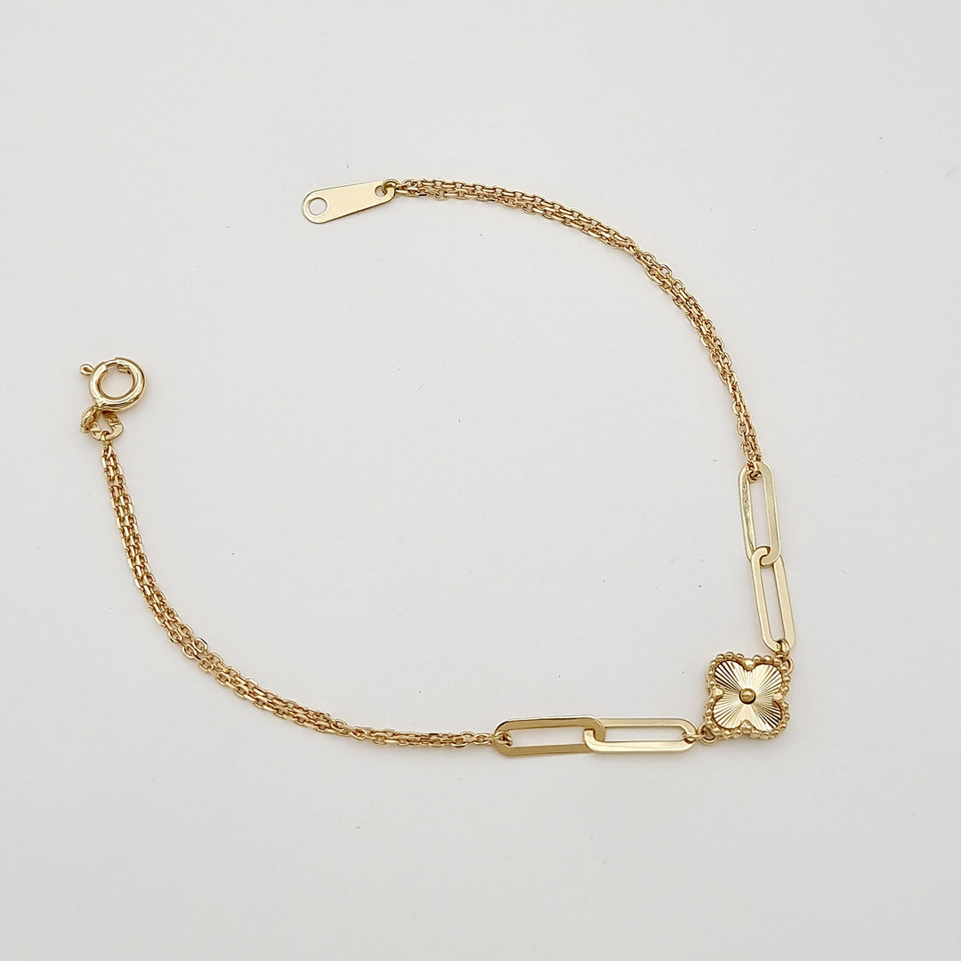 18K Real Gold Elegant Flower Bracelet