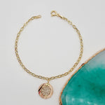 Load image into Gallery viewer, 18K Real Gold Hanging Round Bracelet