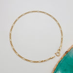 Load image into Gallery viewer, 18K Real Gold Thin Linked Bracelet