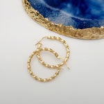 Load image into Gallery viewer, 18K Real Gold Twisted Round Earrings
