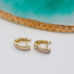 Load image into Gallery viewer, 18K Real Gold Curved Clip Earrings