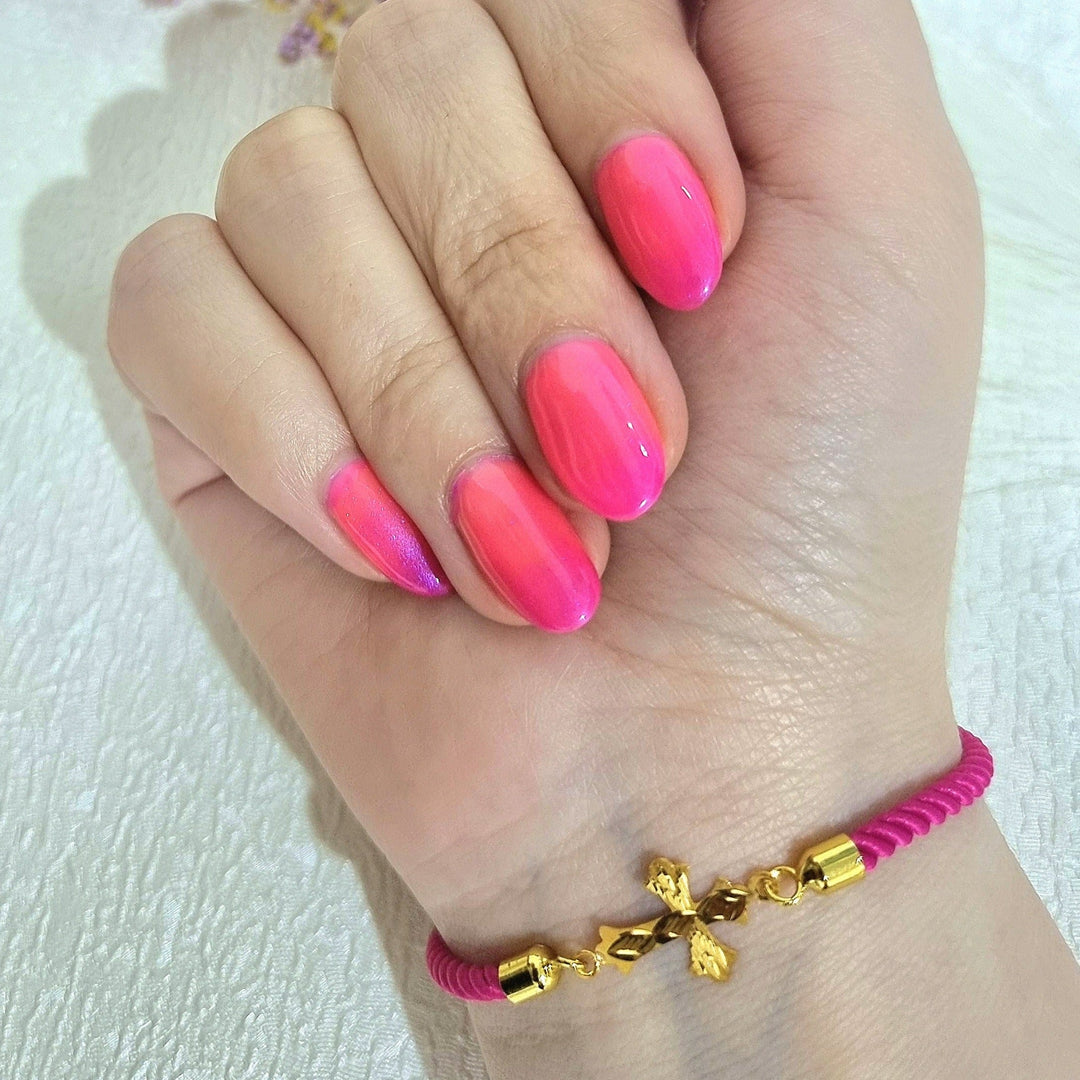18K Real Gold Thread Cross Bracelet