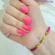 18K Real Gold Thread Cross Bracelet