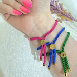 Load image into Gallery viewer, 18K Real Gold Thread Cross Bracelet
