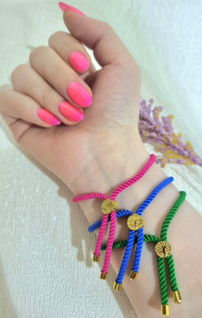 18K Real Gold Thread Cross Bracelet