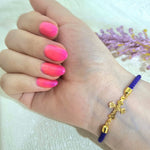 Load image into Gallery viewer, 18K Real Gold Thread Cross Bracelet
