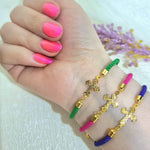 Load image into Gallery viewer, 18K Real Gold Thread Cross Bracelet
