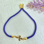 Load image into Gallery viewer, 18K Real Gold Thread Cross Bracelet

