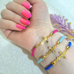 Load image into Gallery viewer, 18K Real Gold Thread Cross Bracelet
