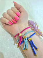 Load image into Gallery viewer, 18K Real Gold Thread Cross Bracelet
