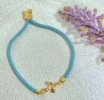 Load image into Gallery viewer, 18K Real Gold Thread Cross Bracelet
