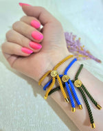 Load image into Gallery viewer, 18K Real Gold Thread Cross Bracelet
