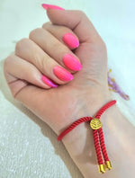 Load image into Gallery viewer, 18K Real Gold Thread Cross Bracelet
