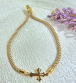 Load image into Gallery viewer, 18K Real Gold Thread Cross Bracelet
