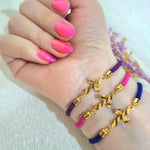 Load image into Gallery viewer, 18K Real Gold Thread Cross Bracelet

