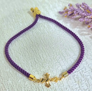 18K Real Gold Thread Cross Bracelet