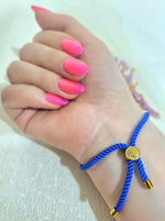 Load image into Gallery viewer, 18K Real Gold Thread Cross Bracelet
