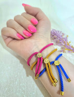 Load image into Gallery viewer, 18K Real Gold Thread Cross Bracelet
