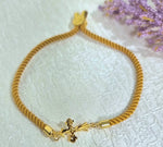 Load image into Gallery viewer, 18K Real Gold Thread Cross Bracelet

